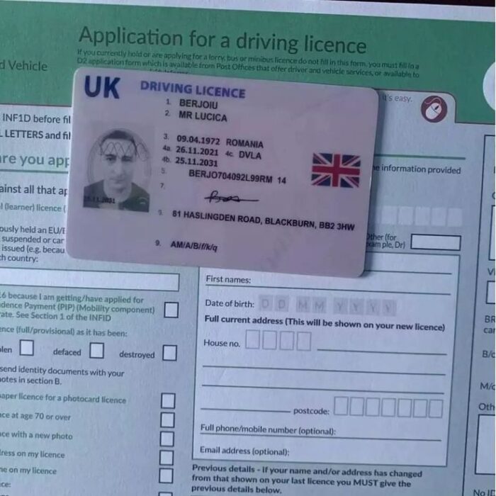 UK Drivers License Number