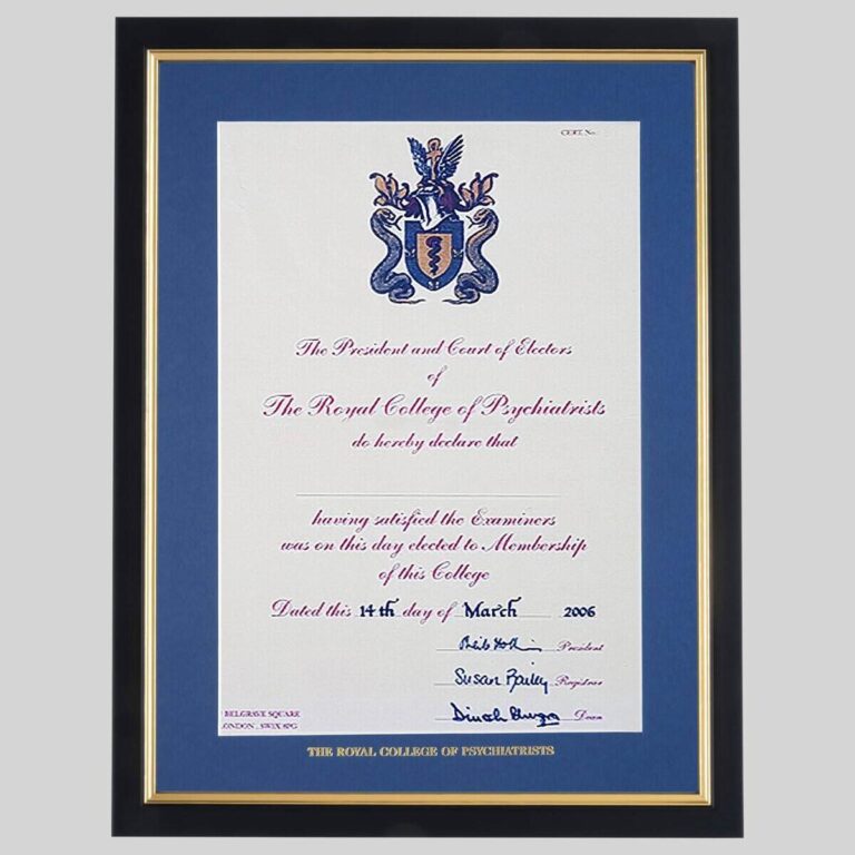 Membership of the Royal College of Psychiatrists Certification