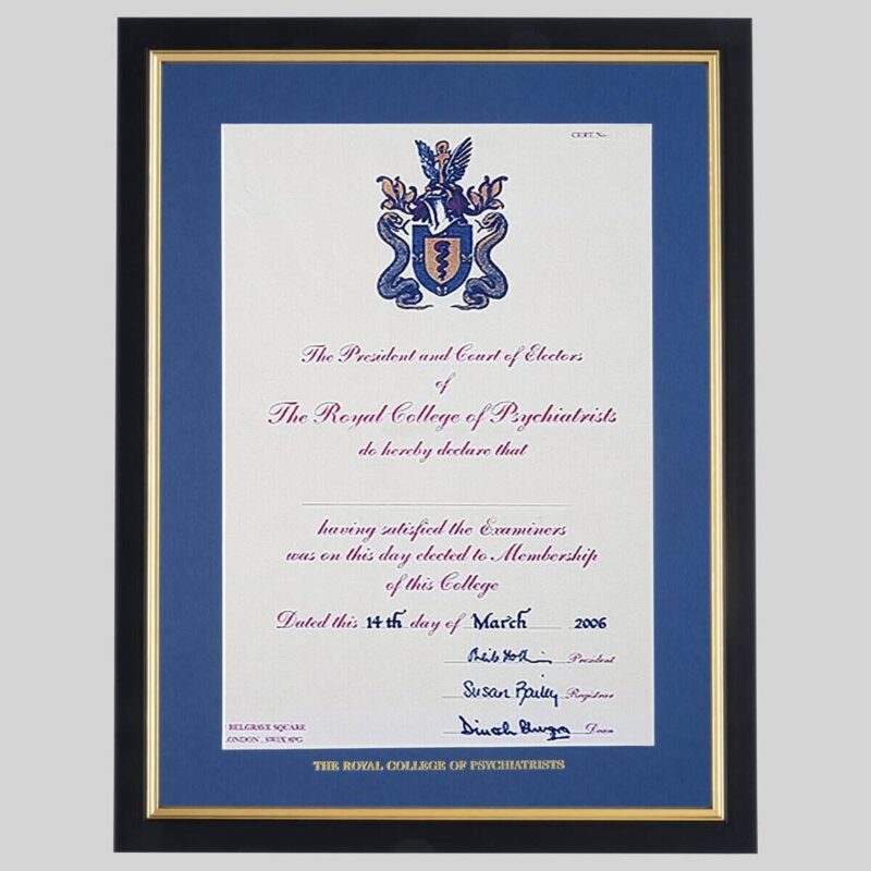 Membership of the Royal College of Psychiatrists Certification